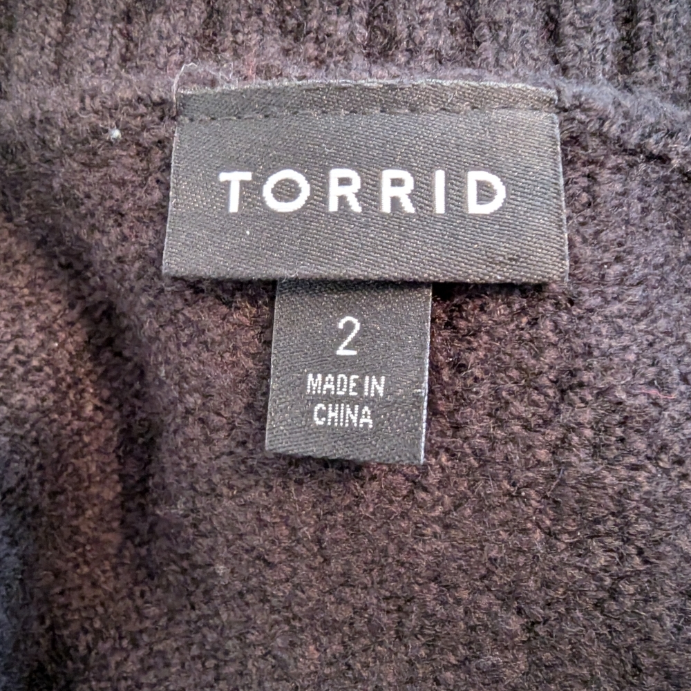 Torrid Black Sweater with Festive Embroidery - Picture 5 of 5